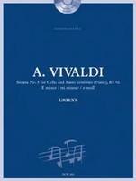 Sonata No. 5 For Cello And Basso Continuo (Piano) | RV 40 In E Minor | Vivaldi