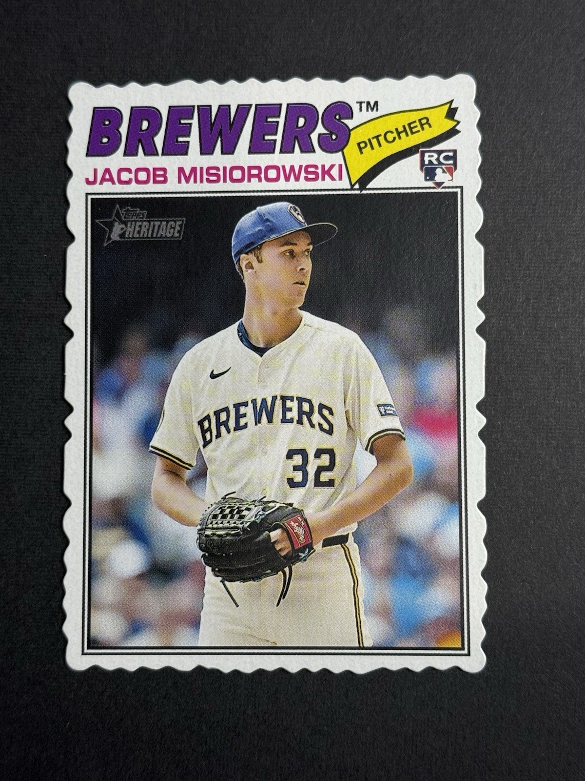 2026 Topps Heritage Jacob Misiorowski Deckle Edge Die Cut Rookie RC #144 SP