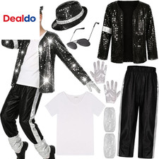 Kids 80S 90S Pop Star Costume Dance Party Outfit Halloween