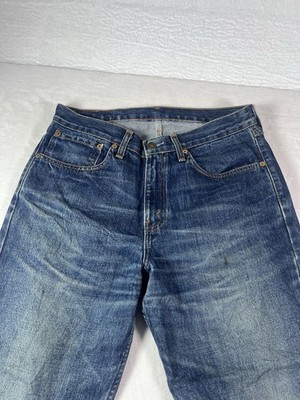 Vintage Levi's 751 02 Mens Jeans 33x34 Relaxed Straight Cut Dark