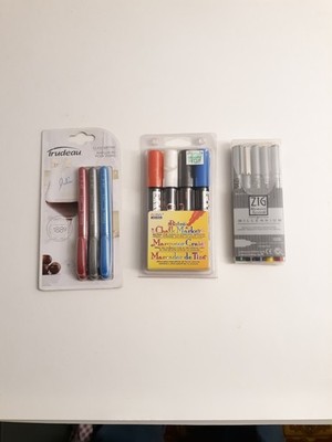 Lot Of Specialty  Markers Made By Trudeau, Zig Memory & Bistro  Many Uses New