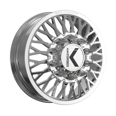 22x8.25 KG1 Forged KD049 Jacked-D Polished DUALLY FRONT Wheel 10x225 (145mm)