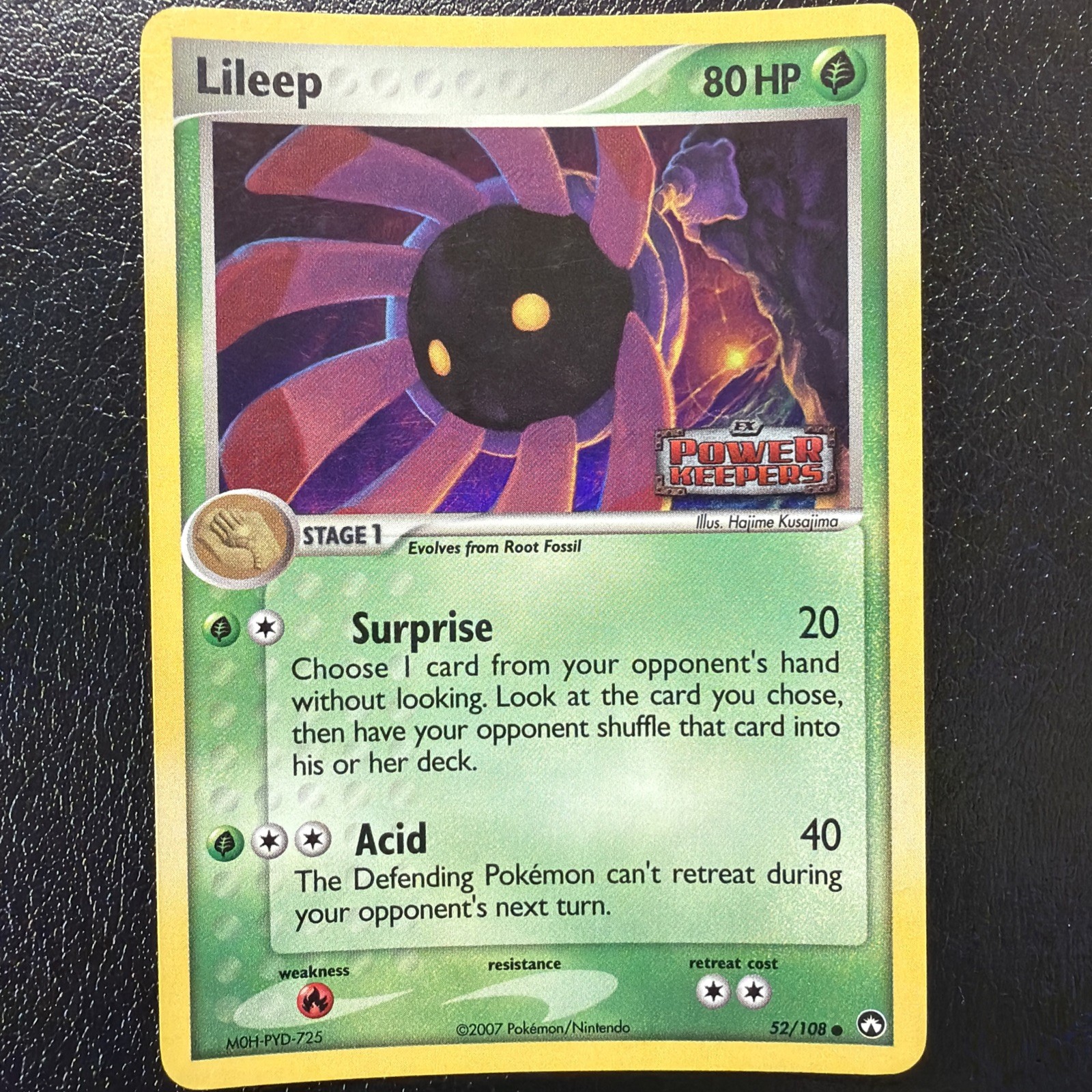 Pokemon TCG Lileep 52/108 Power Keepers Reverse Holo Stamped LP