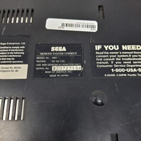Sega Genesis Model 1 Console 1601 Bundle w/ Controller 2 Games Wires - Tested
