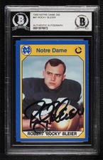 BAS 1990 University of Notre Dame Rocky Bleier #41 BGS Authentic Auto ow6