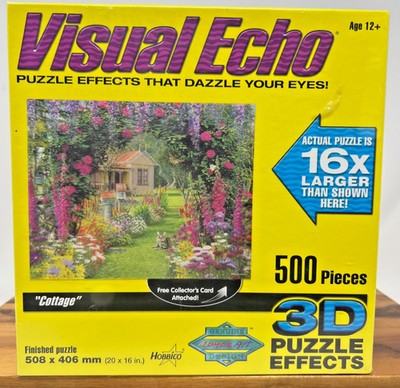 Visual Echo 3D Puzzle Cottage 500 Piece Sealed Vintage Habico Royce Art