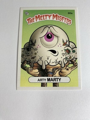 Buff Monster Melty Misfits Series 2 Trading Cards Stickers - ARTY MARTY 60a