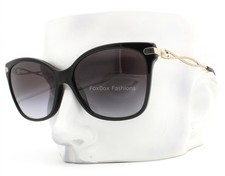 Coach Sunglasses HC 8316 50028G Polished Black Pale Gold Gray Gradient w/case