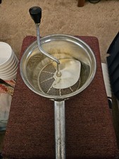 Vintage Foley Food Mill 7" Stainless Steel 2QT Masher, Applesauce Fruit Silver