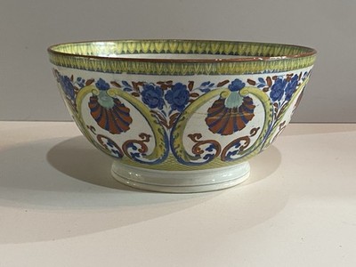 Staffordshsire Pearlware Large Waste Bowl Floral And Shell Enamel Ca. 1820 s