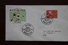 1958 Sweden Football World Cup cover Austria v Russia Soccer Match postmark FDC