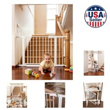 Baby Gate Pressure Mounted 29.5-46 Inch Auto Close Walk Through for Doorways