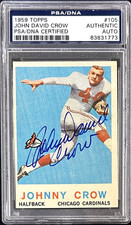 John David Crow Signed 1959 Topps Rookie Card PSA/DNA 83831773 Chicago Cardinals