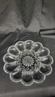 Anchor Hocking Vintage Deviled Egg Plate 10-inch Scalloped