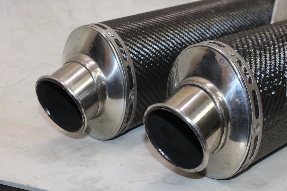 1998 DUCATI MONSTER 900 EXHAUST PIPE MUFFLER SLIP ON CAN SILENCER PAIR REMUS — 第 2/4 张图片