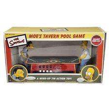 2002 THE SIMPSONS MOE'S TAVERN POOL GAME WIND UP TIN ACTION TOY NEW IN BOX