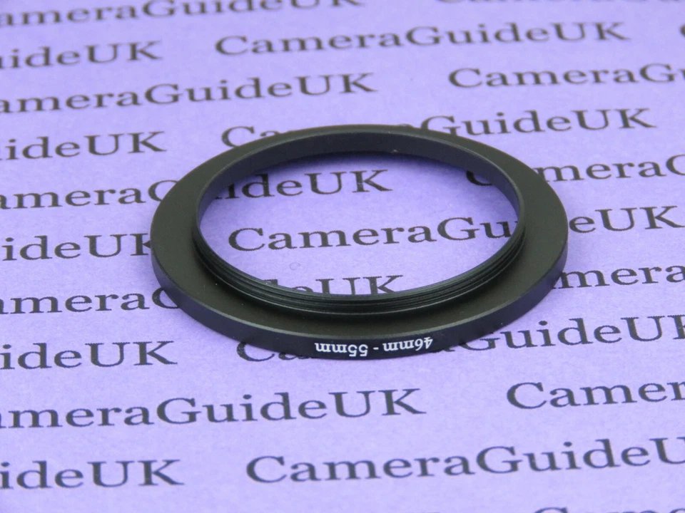46mm to 55mm Male-Female Stepping Step Up Filter Ring Adapter 46mm to 55mm - Image 2 of 2