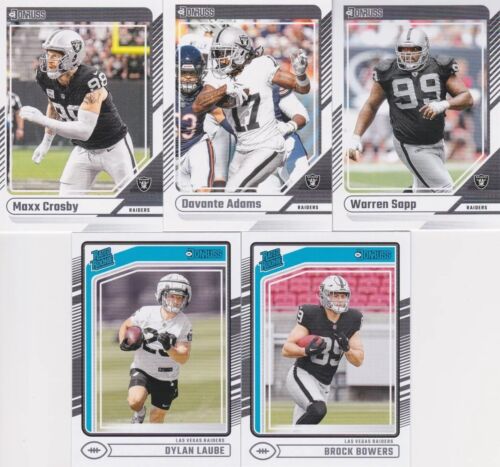 Las Vegas Raiders 2024 Donruss Factory Team Set Brock Bowers Rated Rookie Card - Bild 4 von 6
