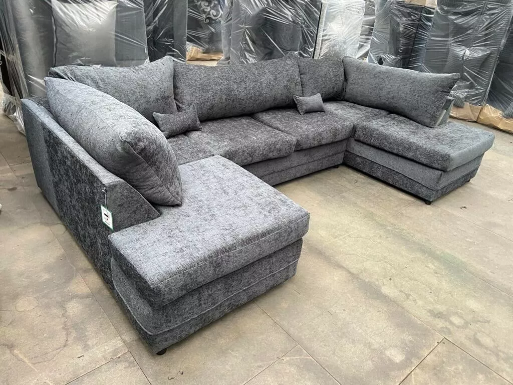 U Shape Sofa Brand New Black