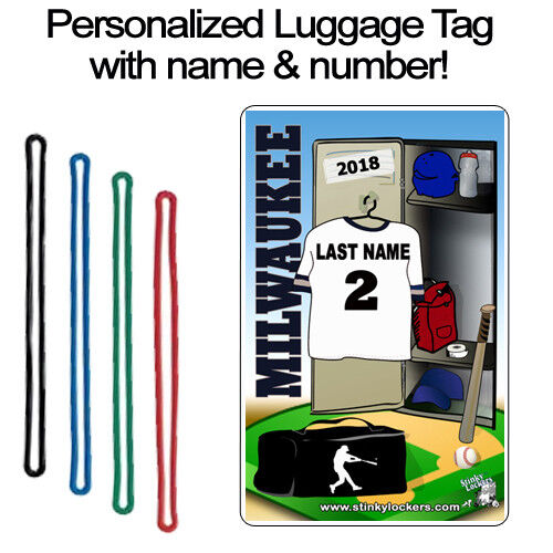 Personalized Milwaukee Baseball Luggage Tag
