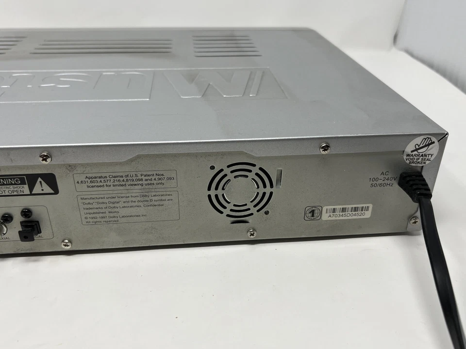 MUSTEK DVD+R/RW Recorder R100A with Progressive Scan, DVD Recorder - For Parts - Image 3 of 4