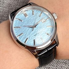 40mm Tandorio Blue Dial Double Bow Sapphire Glass NH35A Automatic Mens Watch