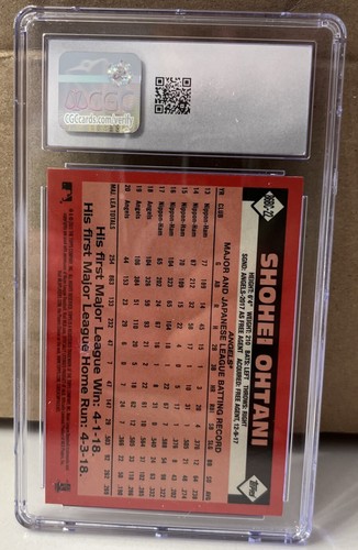 2021 Topps '86 Topps Silver Pack Chrome #86BC22 Shohei Ohtani CGC 9 Graded - Picture 2 of 2