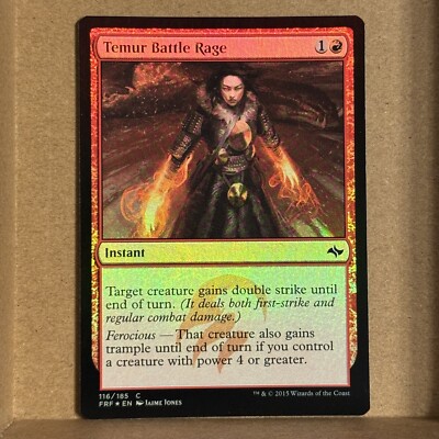 MTG ~ FOIL ~ Temur Battle Rage ~ FRF Fate Reforged ~ #116 ~ Red English ~  NM | eBay