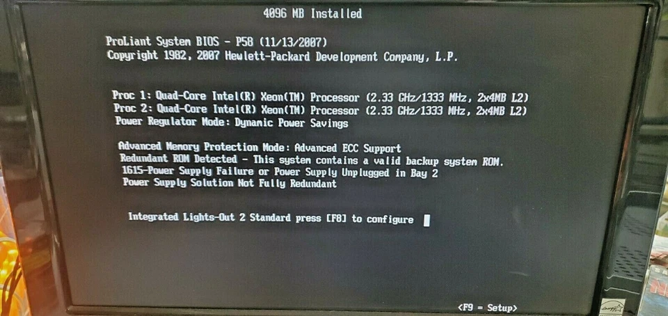 HP PROLIANT DL360 G5 SERVER / 2x INTEL Quad Xeon 2.33GHz /4GB RAM /2PSU - NO HDD - Image 4 of 4
