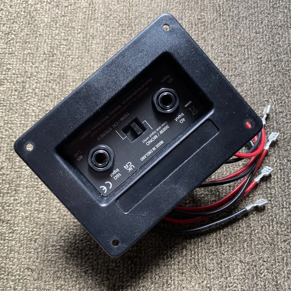 Guitar amplifier input jack outlet