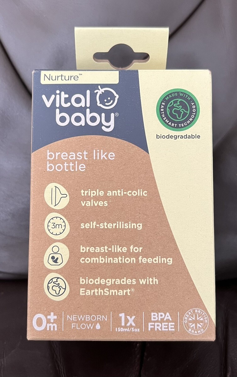 New Vital Baby Breast Like Bottle Months+ Newborn Flow 150ml