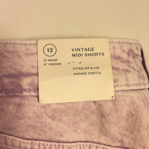 Menge 2 Universal Thread Jeans Midi Shorts AcidWash lila Größe 12/31 - 4" Schrittlänge - Bild 5 von 12