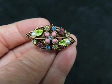 Vintage 1950's "ART" Scarf Clip Flower Motif GORGEOUS