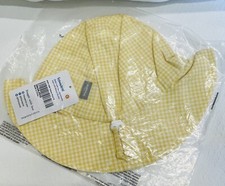 Baby Girls Summer Bucket Hat, 0-6 Months, Yellow plaid  NWT FrloveAriel