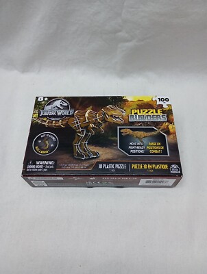 New Jurassic World Puzzle Builders 100 Pieces 3D Plastic T-REX Dinosaur