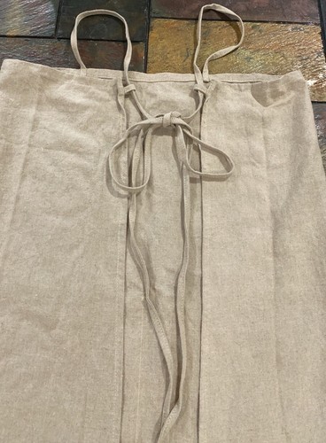 Rae Dunn Classics Natural Tan Print Linen Blend Unisex Adult Apron Size S/M - Picture 7 of 12
