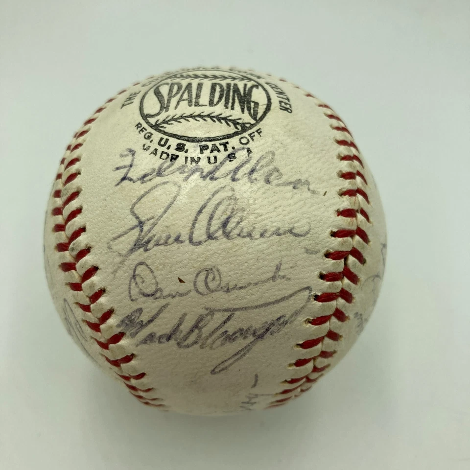 Hank Aaron 1965 Milwaukee Braves Team Signed National League Baseball PSA DNA - Image 2 of 4