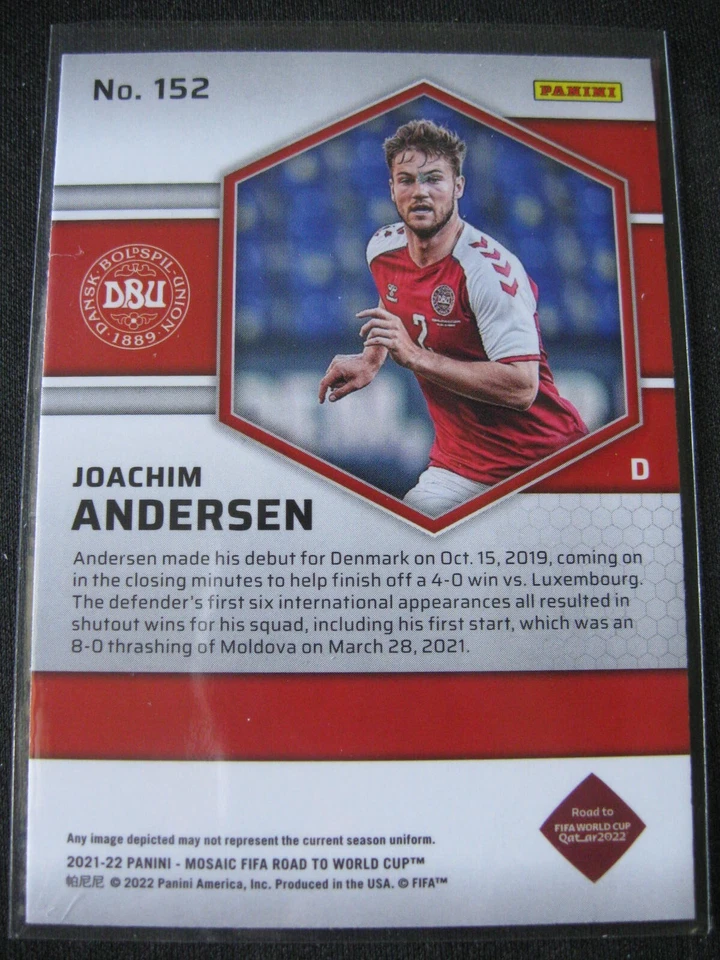 JOACHIM ANDERSON 2021-22 Mosaic Road to the FIFA World Cup Qatar #152 DENMARK RC - Image 2 of 2