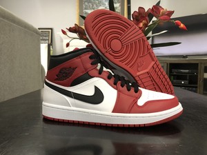Air Jordan 1 Mid Chicago White Heel - Grailify