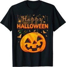 Funny Spooky Season Retro Pumpkin Happy Halloween Unisex T-Shirt
