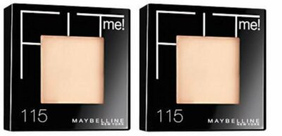 (Pack 2) Maybelline New York Fit Me! Powder, 115 Ivory, 0.3 Ounce