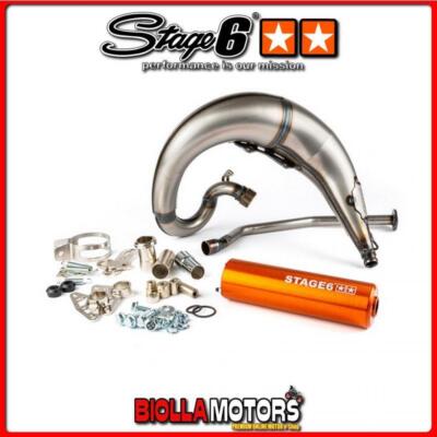 S6-9119301/OR Auspuff Stage6 Streetrace Hochmontage CNC orange DERBI Senda 