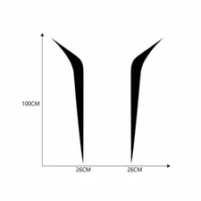 2Pcs Black Car Hood Stripes Decal Vinyl Stickers Trim Universal Truck SUV Racing
