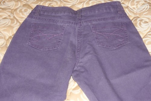 LADIES BHS AUTHENTIC DENIM PETITES CAPRI PANTS IN LAVEDER SIZE 12 BN - Picture 6 of 6