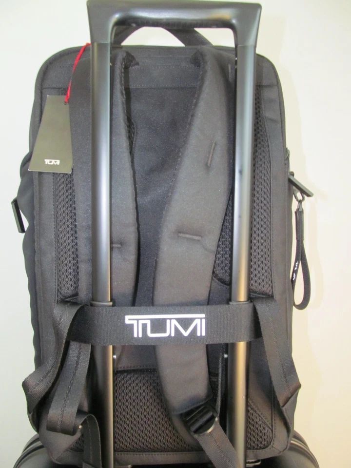 TUMI Black Short Trip Vassar Trolley 17.5" Laptop Backpack-Large Packable -NWT - Image 4 of 4