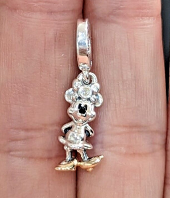 100% PANDORA 792559C01 Disney 100th Anniversary Minnie Mouse Dangle ...