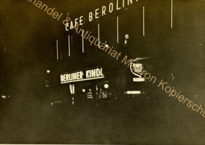 orig. Foto Berlin Alexanderplatz um 1955 bei Nacht Berliner Kindl