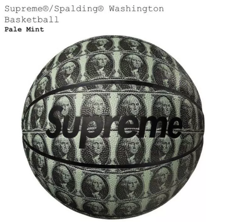 Supreme Spalding Washington Basketball Pale Mint FW 2020 Sports Art Ball  New JP