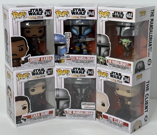 Funko Pop Lot Of 6! Star Wars Mandalorian 327 - 402 One Exclusive