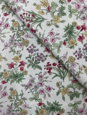 Algodón Adega estampado con flores en rosa, rojo y amarillo. En 1,50m de ancho - Imagen 1 de 2